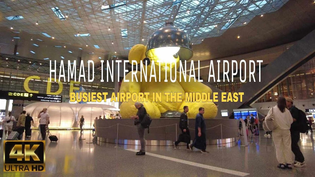 Hamad International Airport Walk Tour 2024|4K|One of The Busiest Airport in Middle East | Doha Qatar