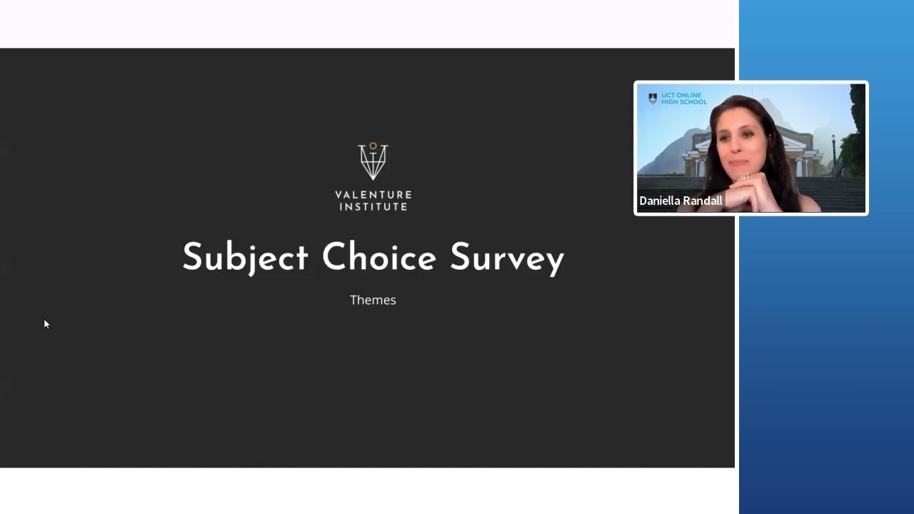UCT Online High School Information Session: Subject Selection