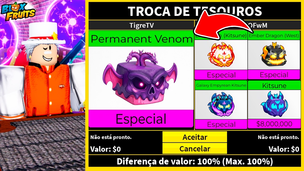 O QUE AS PESSOAS OFERECEM NA VENOM REWORK PERM ANTES DA ATUALIZAÇÃO DO BLOX FRUITS!