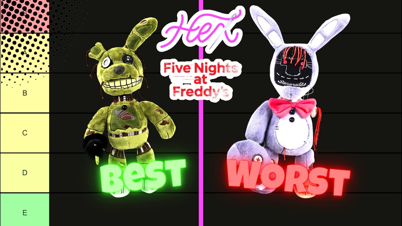 Рейтинг всех плюшевых игрушек FNaF X Hex…