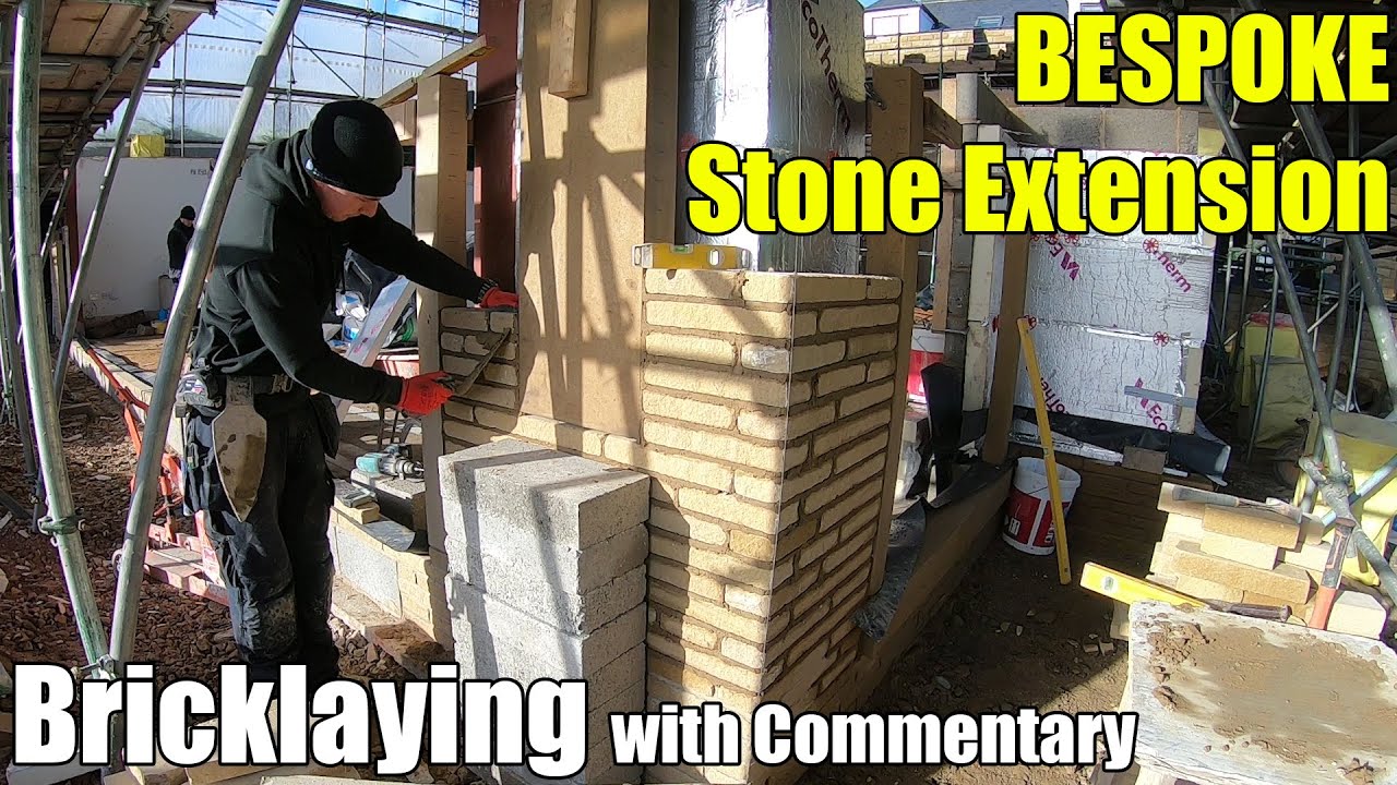 New BESPOKE Extension - Stonework Corners - Bricklaying with Commentary #bricklaying #stonework