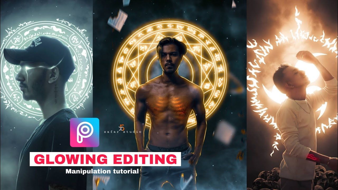 ARC MAN with Amazing Rim Light Photo Editing Concept | Picsart Neon Glow Photo Editing-Xafar Studio