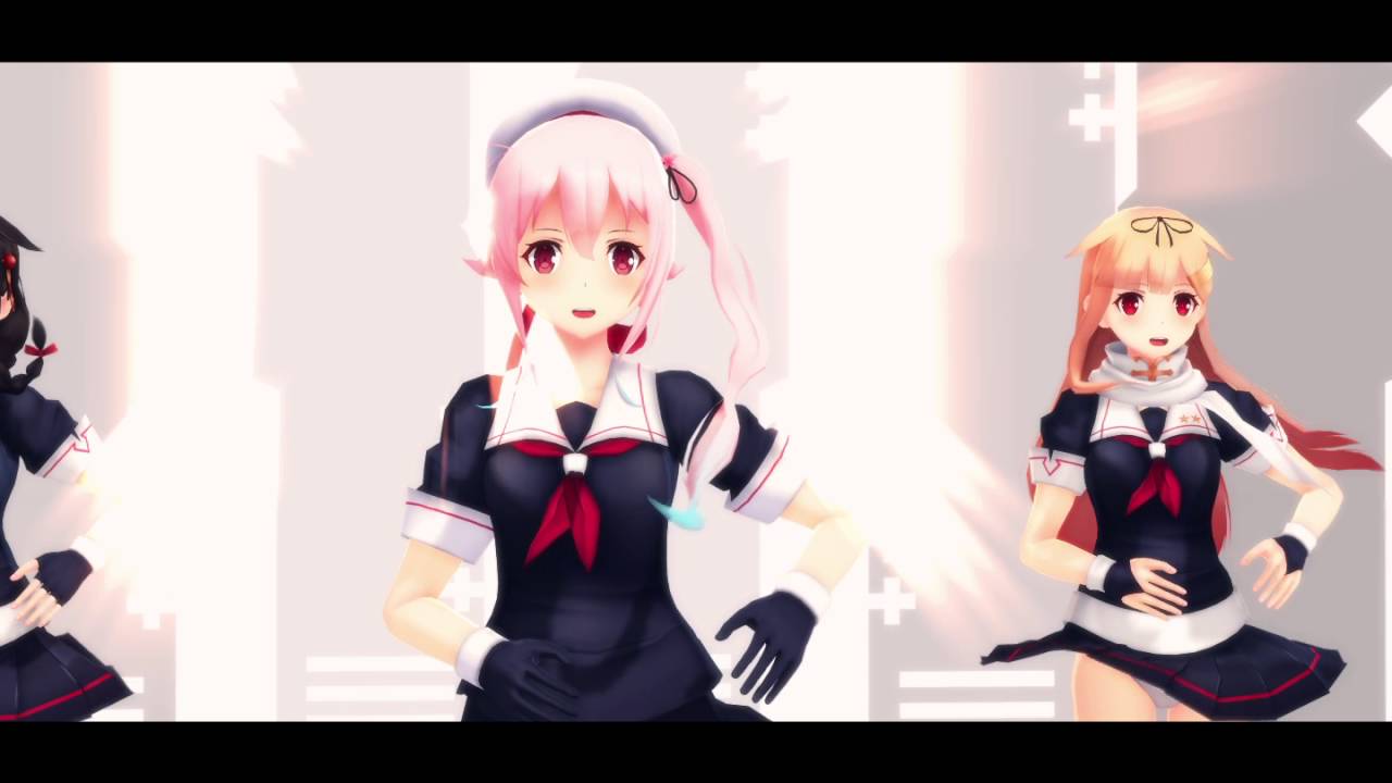 【MMD艦これ】時雨夕立春雨でWAVE