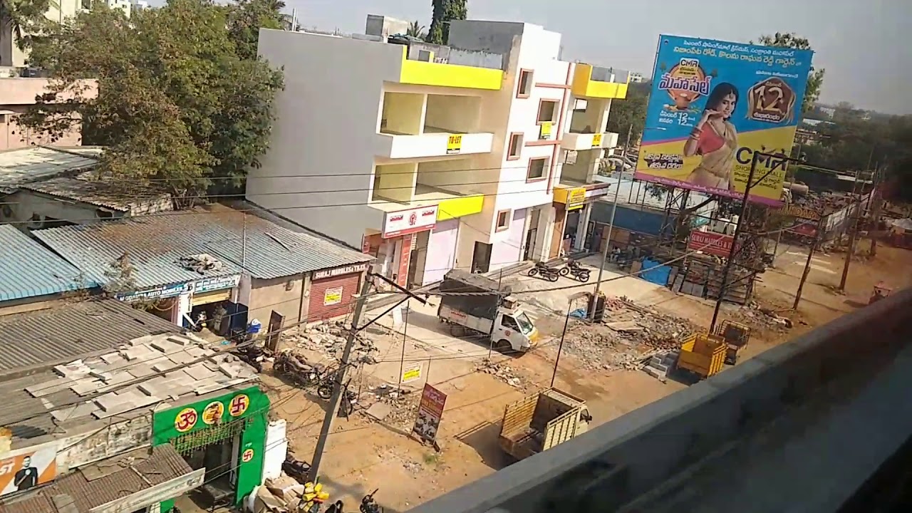 Hyderabad City View from Metro Train-Miyapur to L B Nagar on 15.12.2019-India