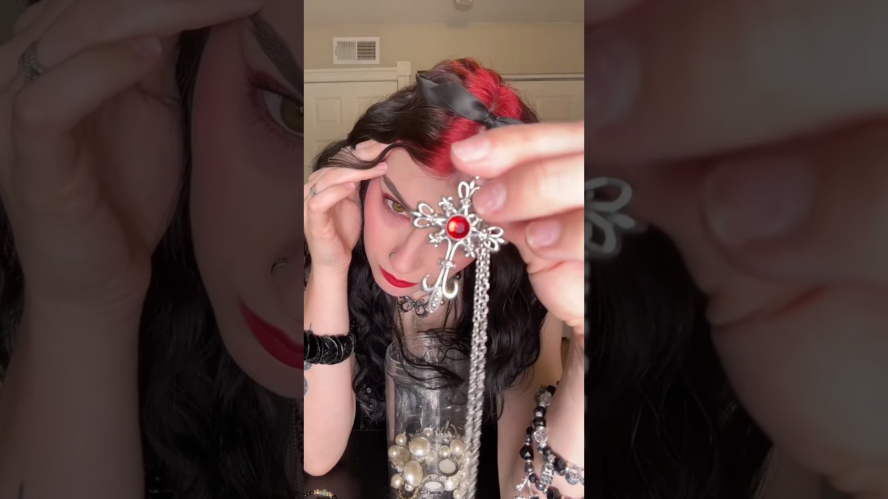 ASMR JEWELRY JAR!! Pt 2 🖤 #jewelry #jewelryjar #mysteryjewelry #unboxing #haul #asmr #thrift