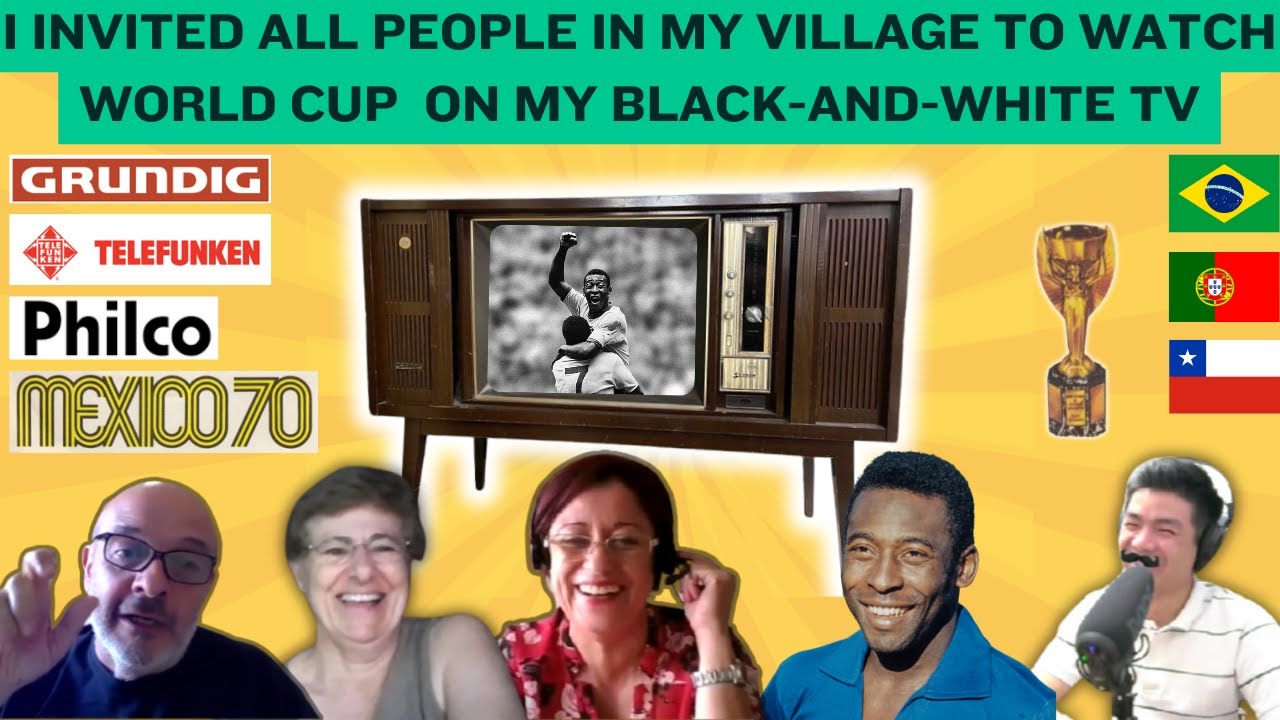 I invited all people in my village to watch the World Cup on my Black-and-white TV #blackandwhiteTV