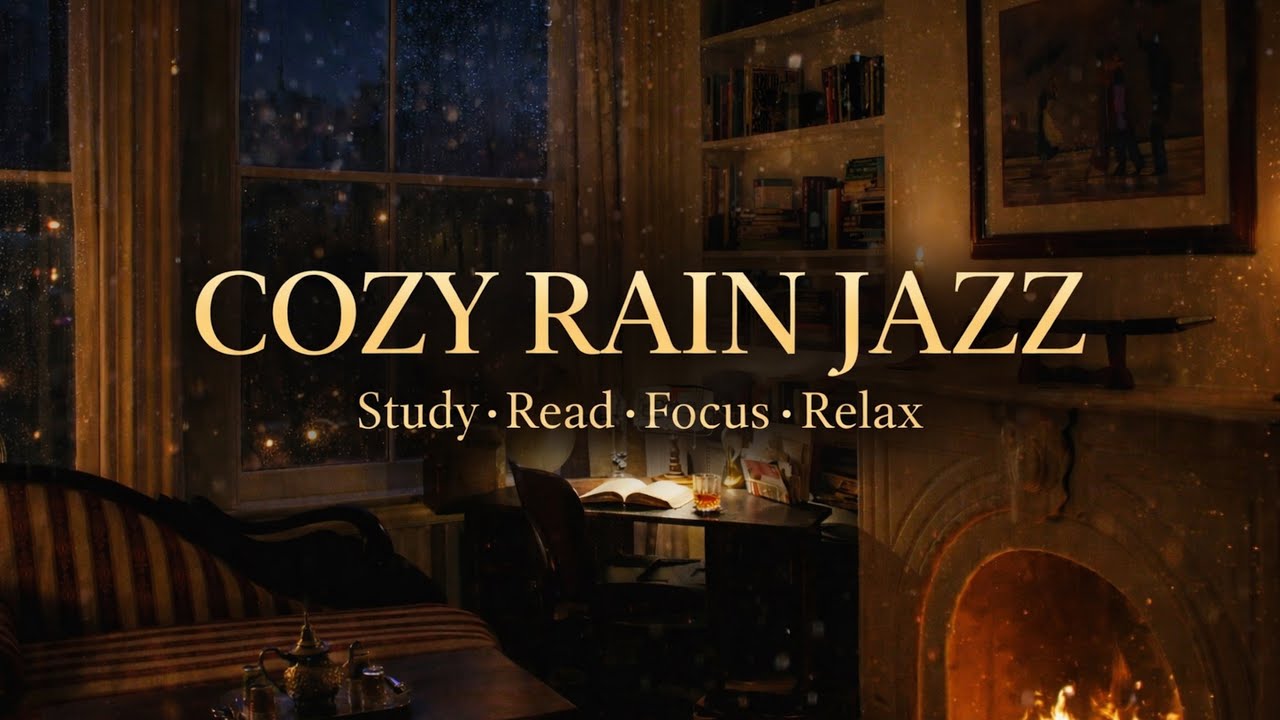 Cozy Rain Jazz | 3 Hours of Jazz for Study, Reading & Focus