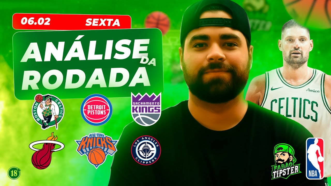 MELHORES PALPITES DA NBA PARA HOJE (SEXTA) - 06 02 2026
