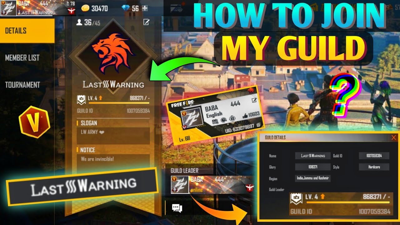 BABA 444 Guild🔥||Youtuber`s Guild Requirement||How To Join Level-4 Guild||Guild Kaise Join Kre