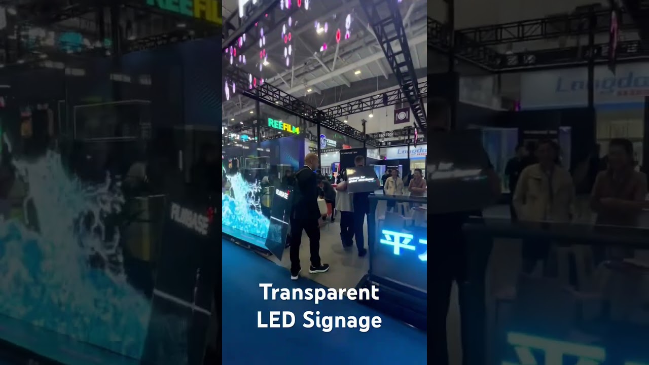 Future Tech of Digital Signage Transparent LED display #transparentleddisplay #signage #ledscreen