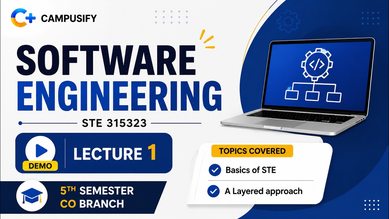 MSBTE Software Engineering 315323 | Basics of STE and A Layered approach | Demo Lecture 1