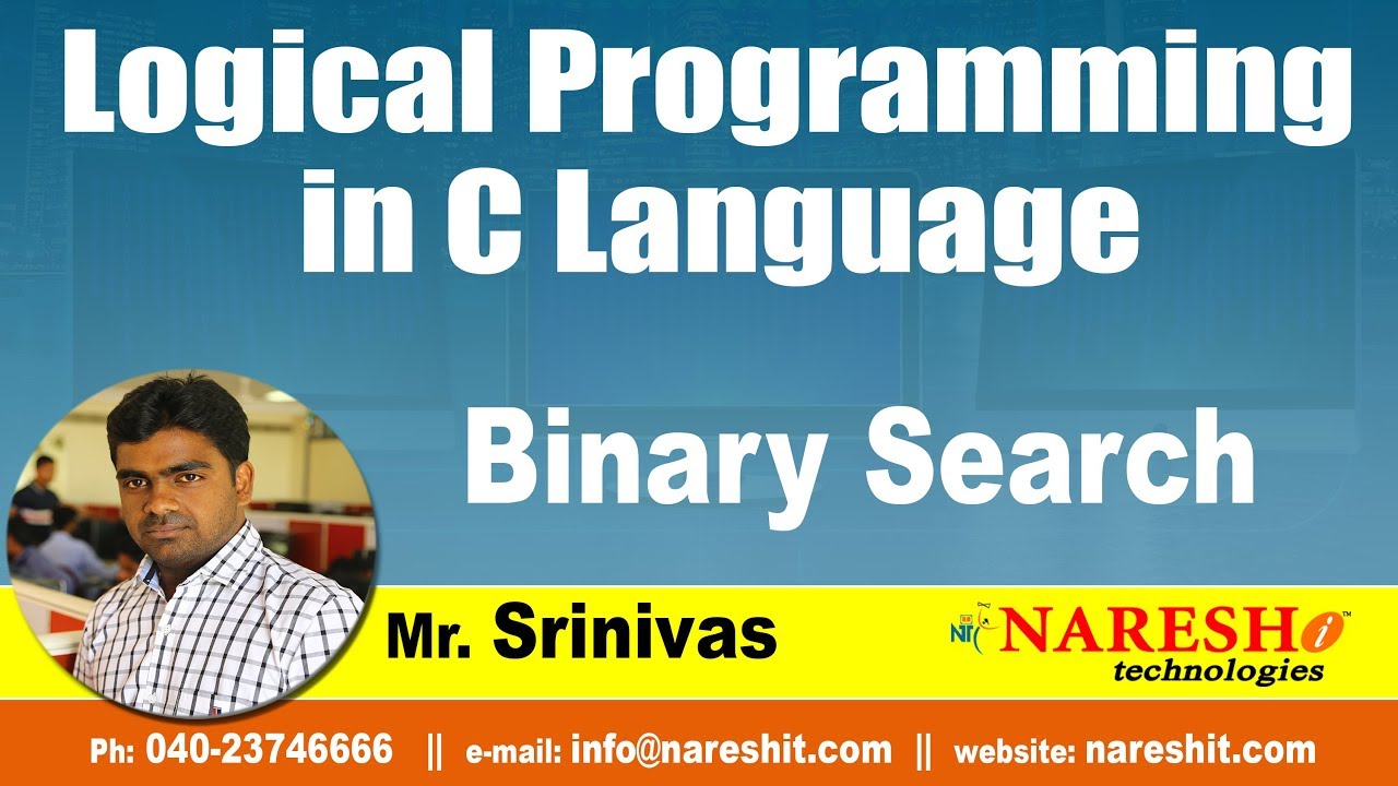Binary Search | Logical Programming in C | by Mr.Srinivas