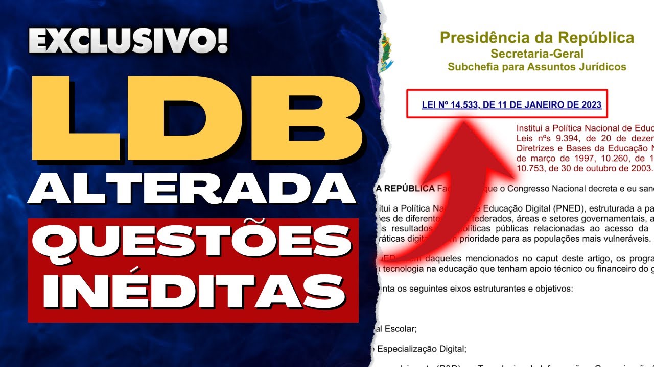 LDB ATUALIZADA: Concurso para Professor - Lei de Diretrizes e Bases da Educação
