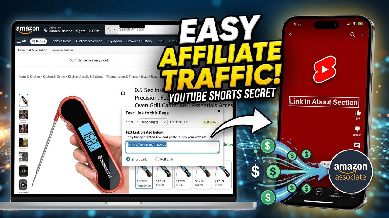 How to Promote Amazon Affiliate Links on YouTube Shorts (NEW METHOD)