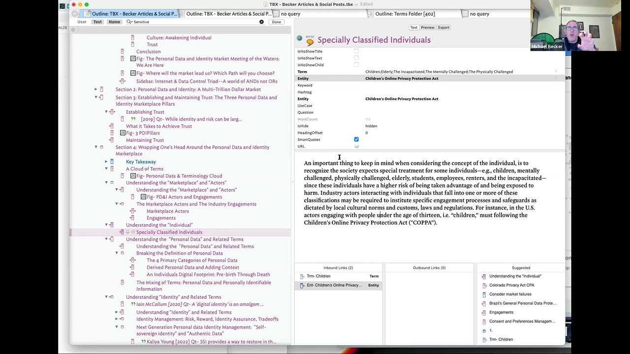 Tinderbox Training- Automated Note, Glossary of Terms, Figures, and Entities Creation and Indexing