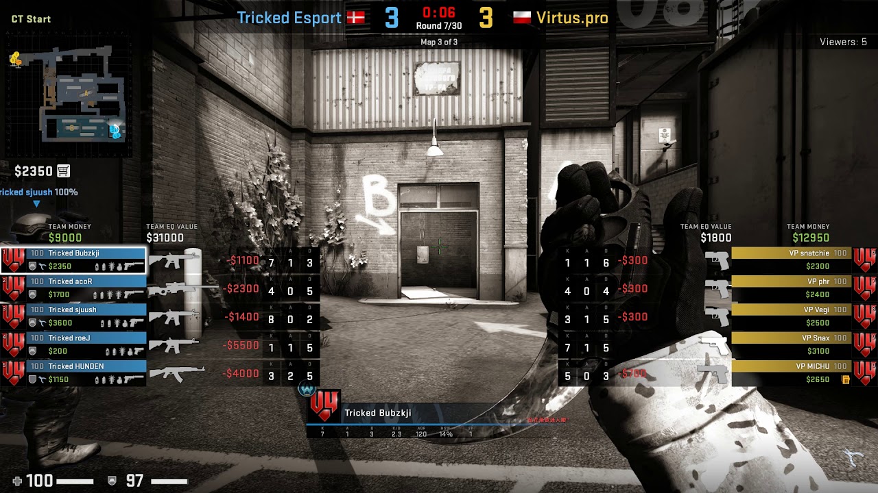 ESports - CS:GO, Virtus.pro vs Tricked, V4 Future Sports Festival 2019 (22nd of September 2019), ...