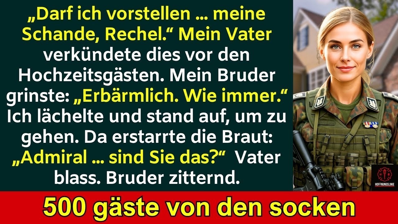 Mein Vater verspottete mich vor 500 G&auml;sten &ndash; bis die Braut sagte: &bdquo;Admiralin, sind Sie das?&ldquo;