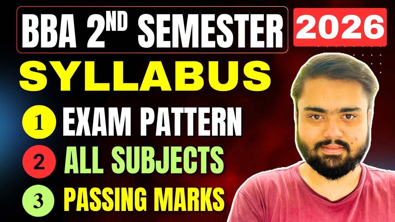BBA 2nd Semester Syllabus 2026🔥|BBA 2nd Semester Exam Pattern, BBA 2nd Semester Subjects 2026|CSJMU.