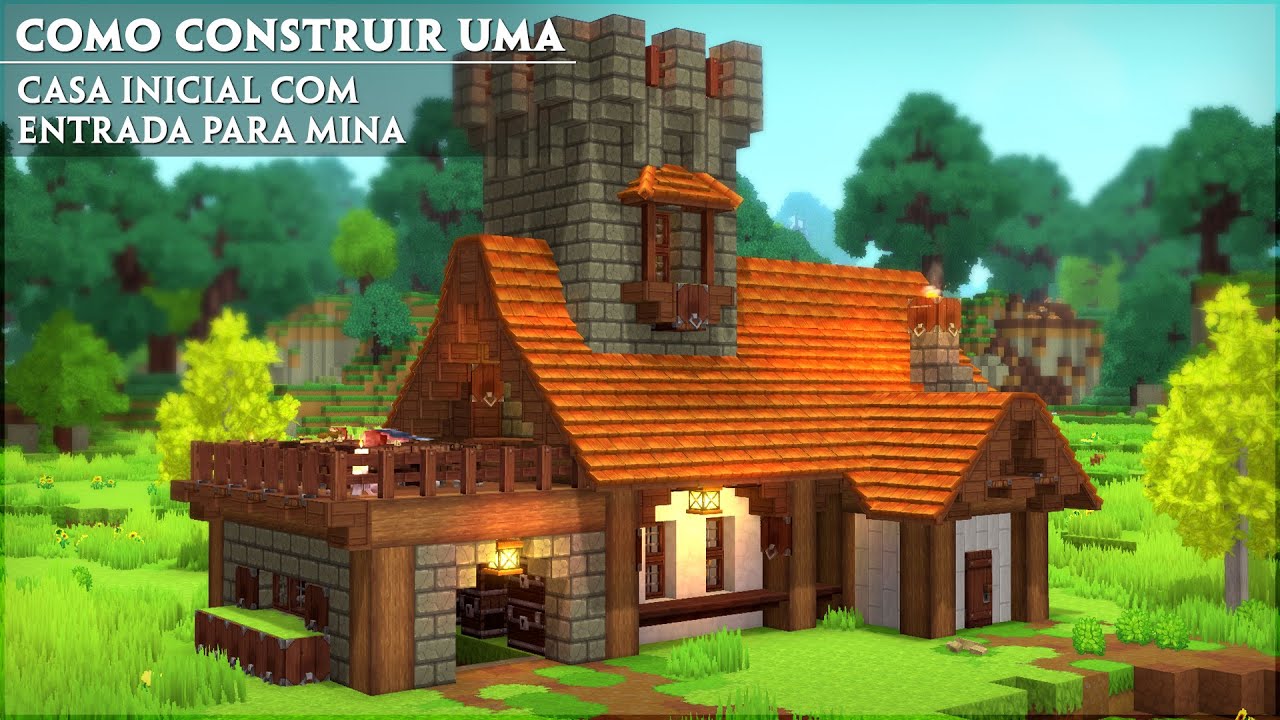 Como Construir uma Casa Inicial Com Entrada Para Mina | Hytale Tutorial