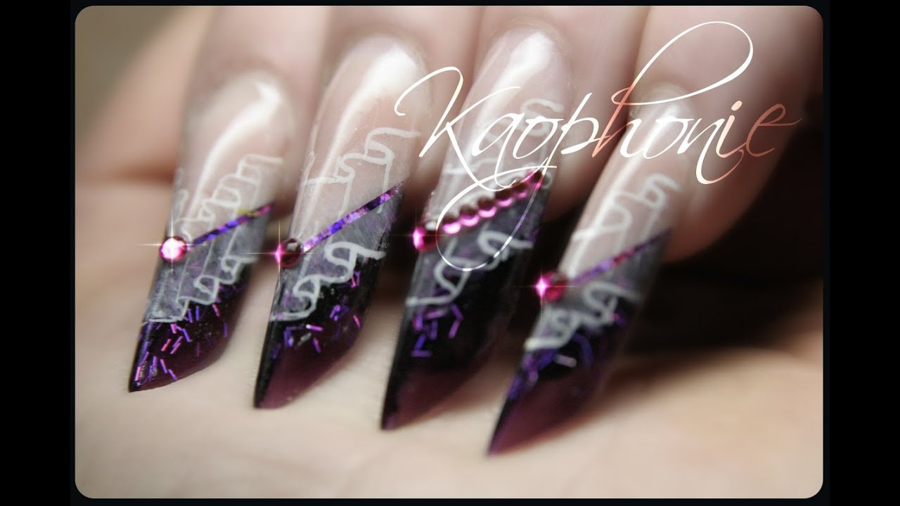 Tuto nail art facile: Voilages drapés à l'aquarelle et à la peinture acrylique
