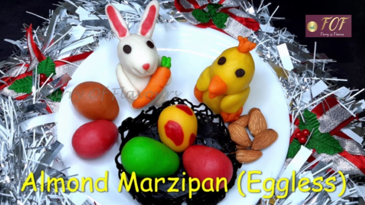 Marzipan Easter Eggs| Easter Bunny| Easter Ducks| Almond Marzipan|Eggless Marzipan [No Bake Recipe]