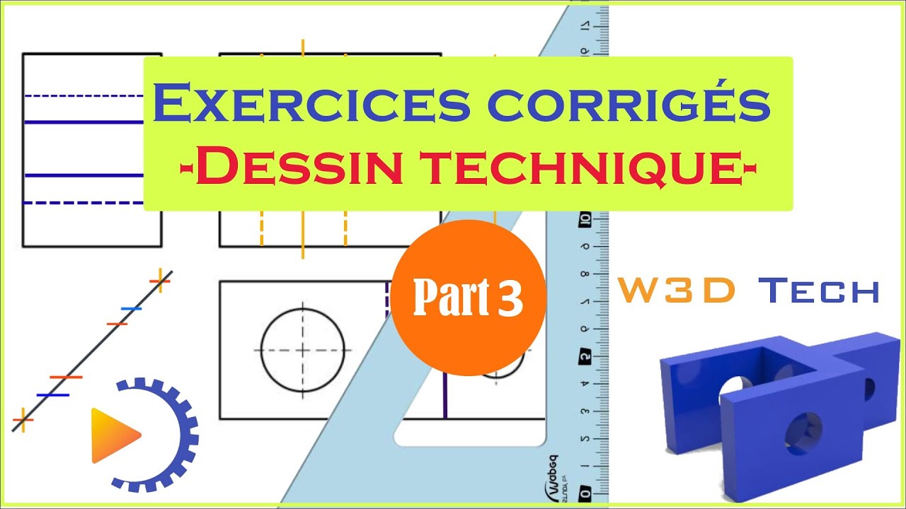 Exercices corrigés du dessin technique _ partie 3_ Coupes et sections