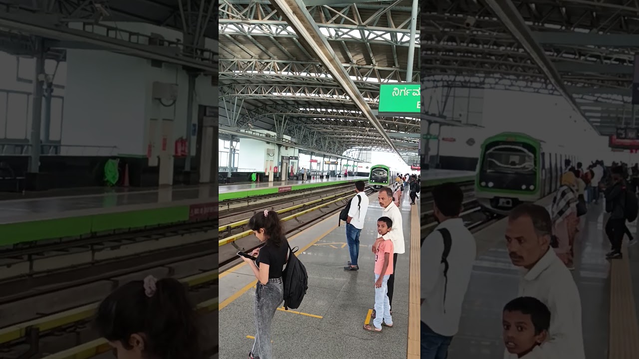 silk board metro train arrived at the jalahalli station#like #share#subscribe #viral