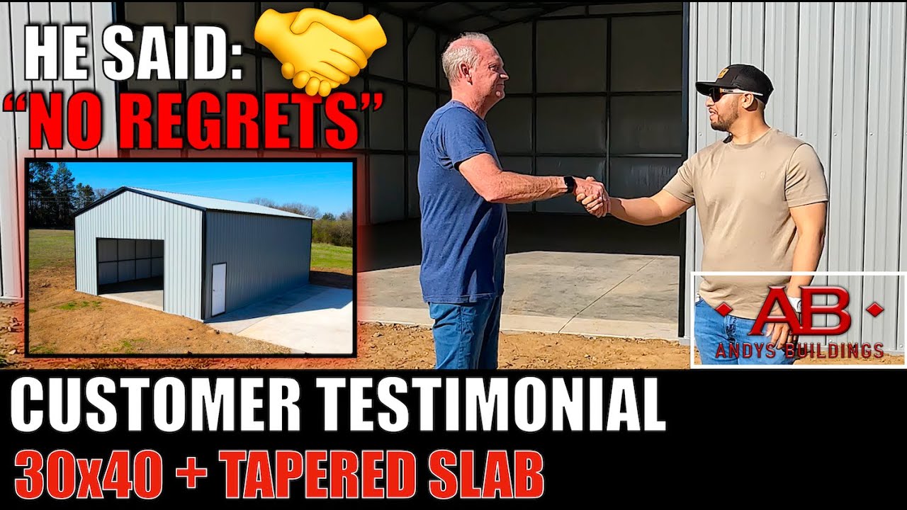 Honest Customer Review: 30x40 Metal Building + Concrete Slab (Tapered Joint)