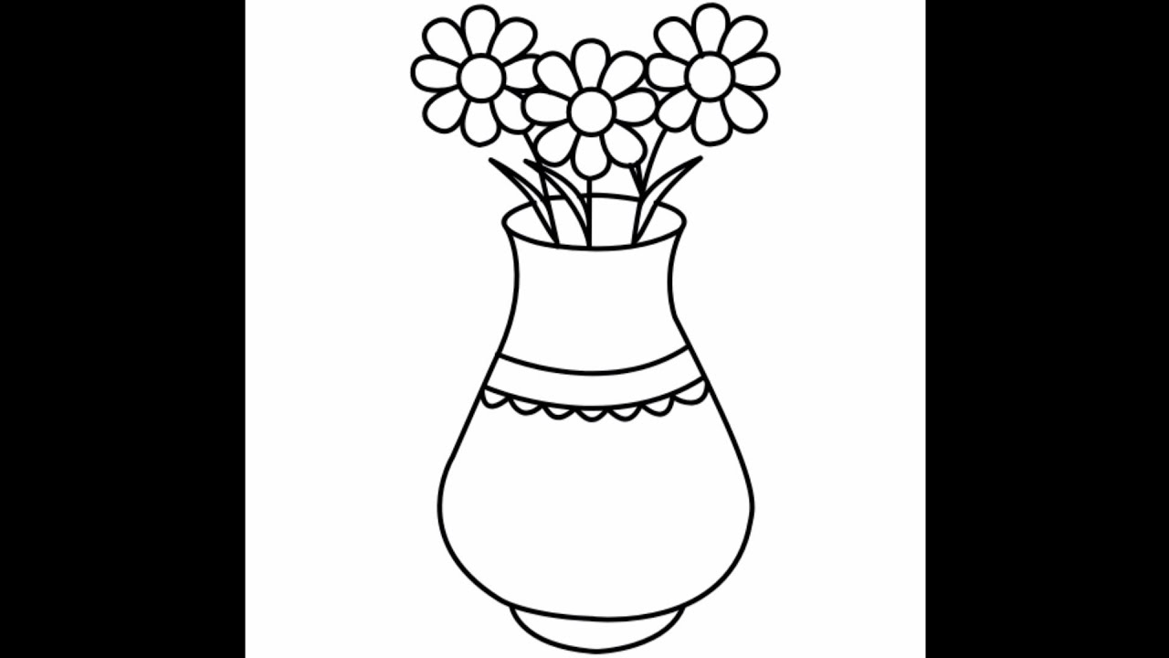 كيفية رسم مزهرية بسهولة -خطوة بخطوة
