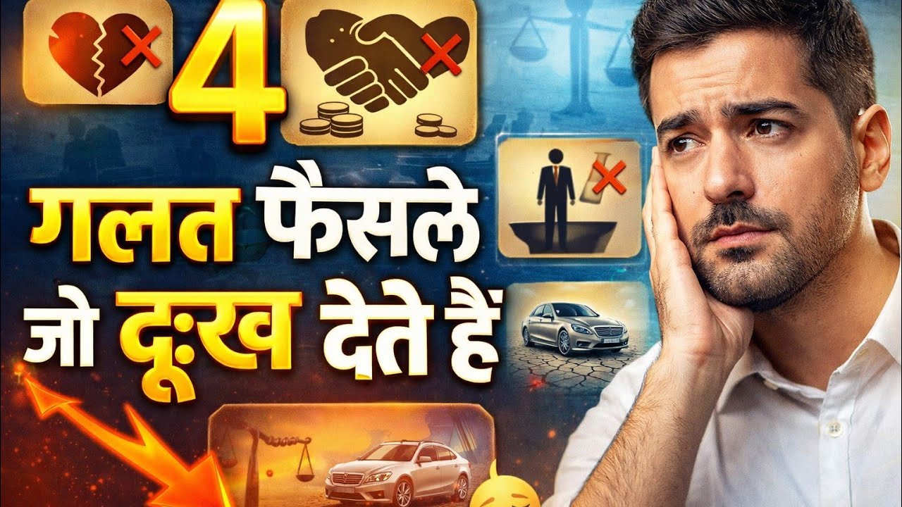 चार ऐसे फैसले जो दुःख देते हैं🥺🥺