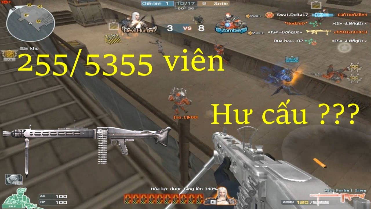 [ Bình Luận CF ] MG3-Perfect Silver hơn 5500 viên - Tiền Zombie v4