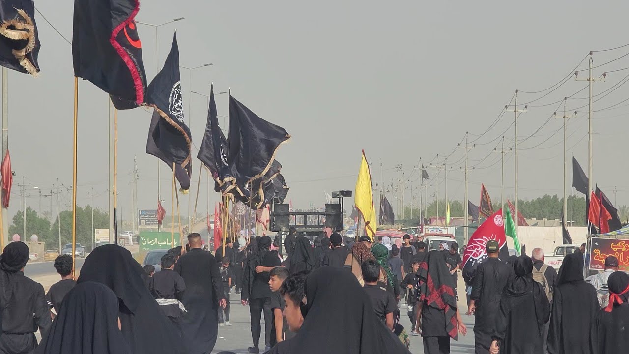 مسيرة العشق الحسيني | إنطلاقة #موكب_شهداء_ال_شغينب صوب كربلاء المقدسة | 7 صفر 1447 