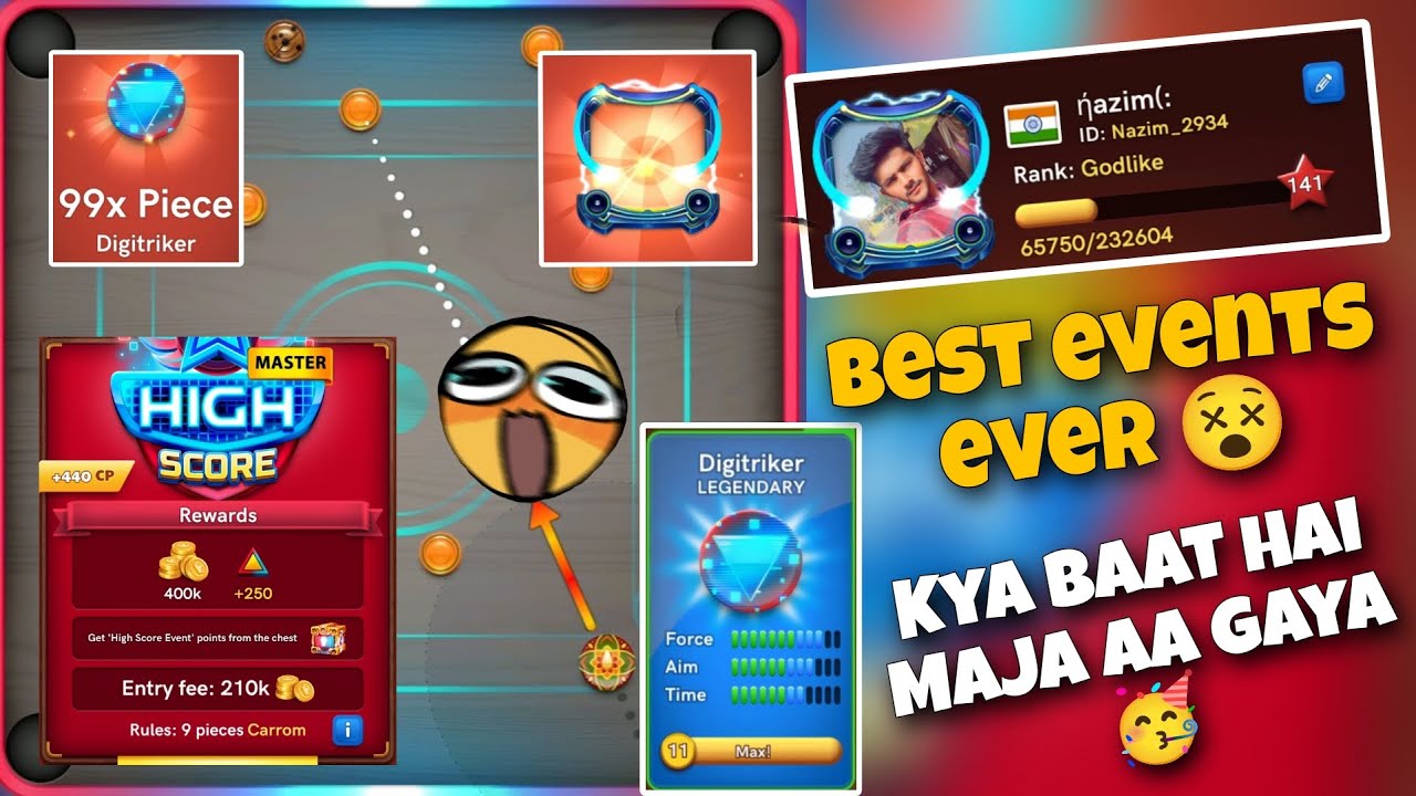 Best Events Ever 😵 Carrom pool | Hing Event 😎| New update carrom pool