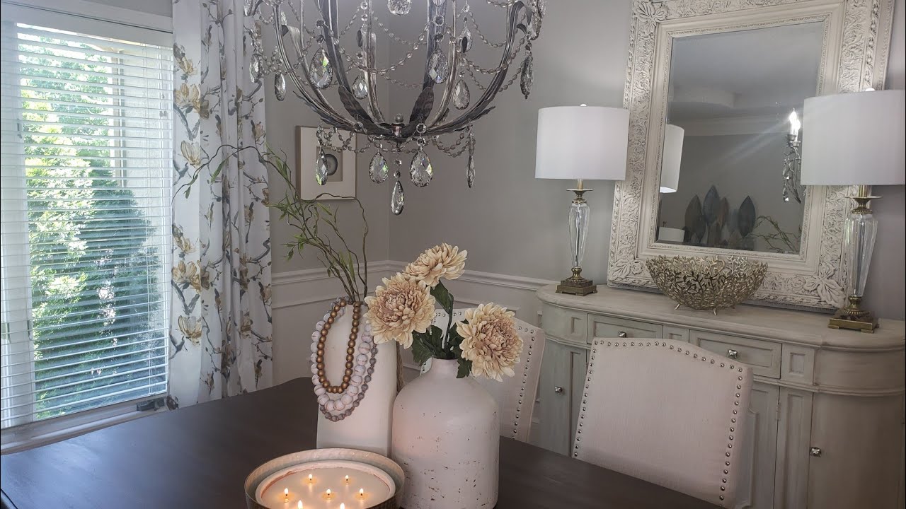 Summer Decorate With Me Dining Room Refresh | NEW CURTAINS