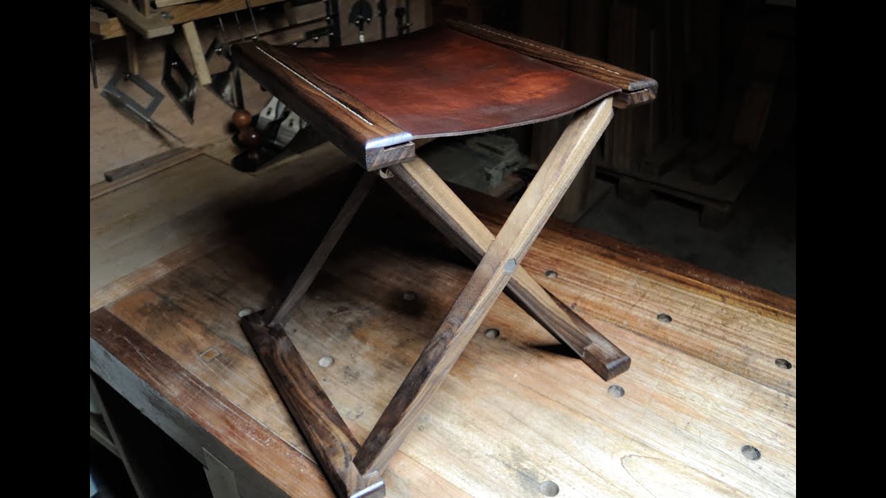 Making a Wooden Leather Folding Stool.