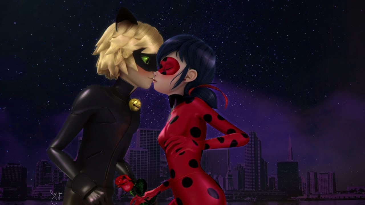 Thanks for the rose, Kitty | LadyNoir kiss [Miraculous LadyBug Speededit]