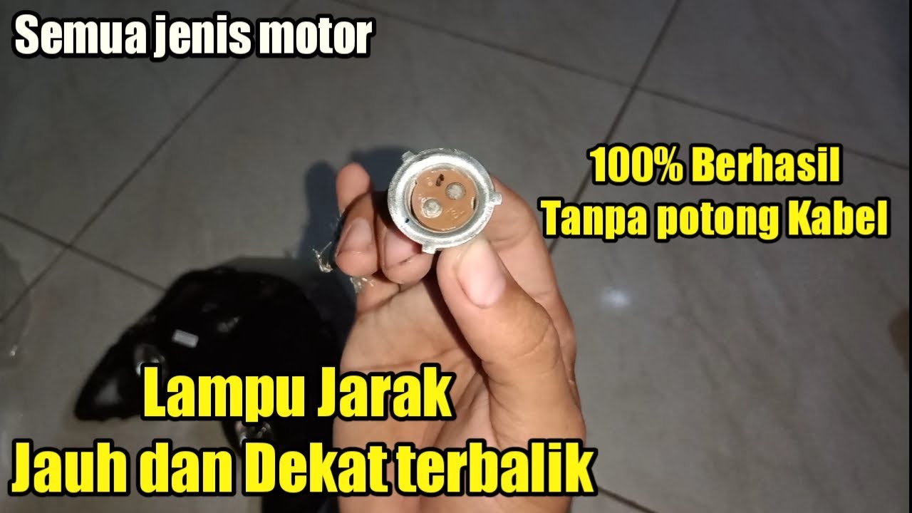 Cara mengatasi lampu jarak jauh dekat terbalik