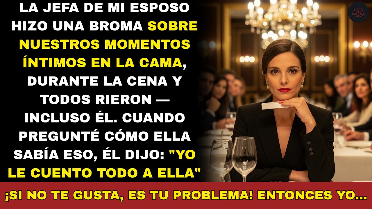 La jefa de mi esposo hizo una broma sobre “nuestros momentos en la cama” en la cena, y todos…