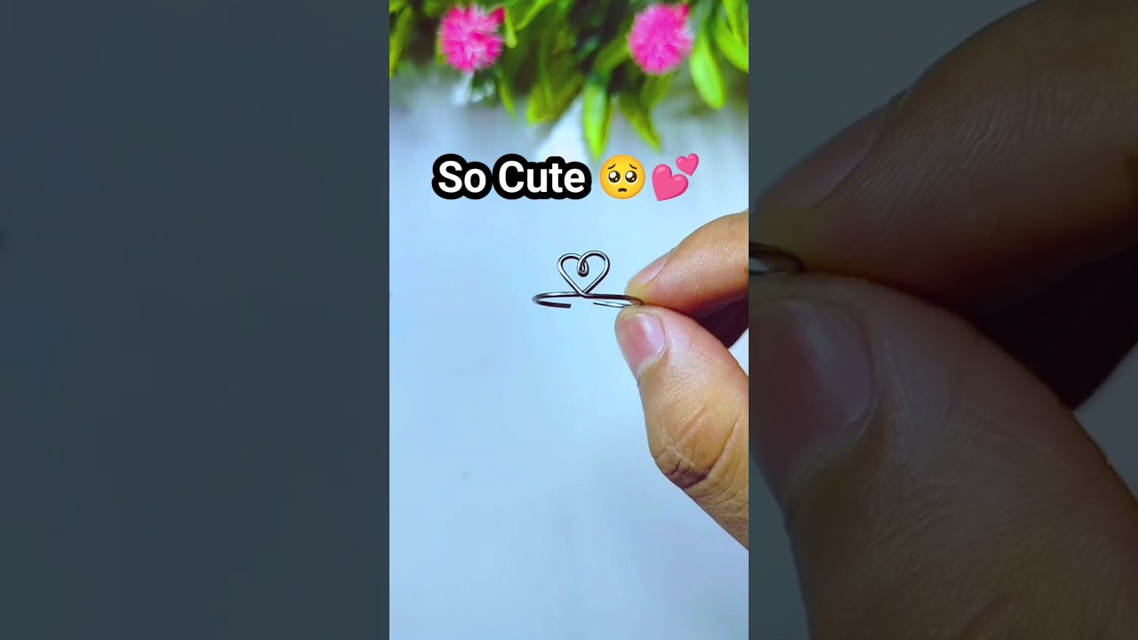 So Cute 🥺💕 Ring/how to make rings at home/homemade Cute gift rings #rings #diy