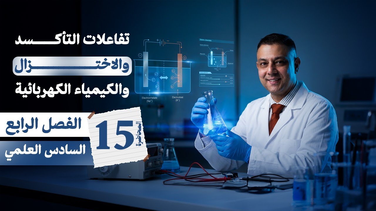 الفصل الرابع| محاضرة 15| الكيمياء الكهربائية | قوانين فاراداي | تعاريف ومخطط القوانين |السادس العلمي