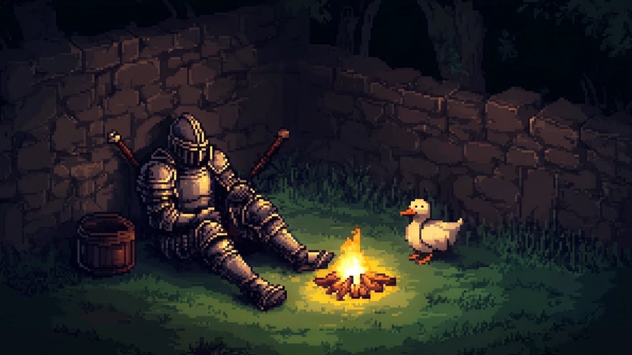 Rest here by the campfire, the duck will keep you safe (Medieval Ambient Music)