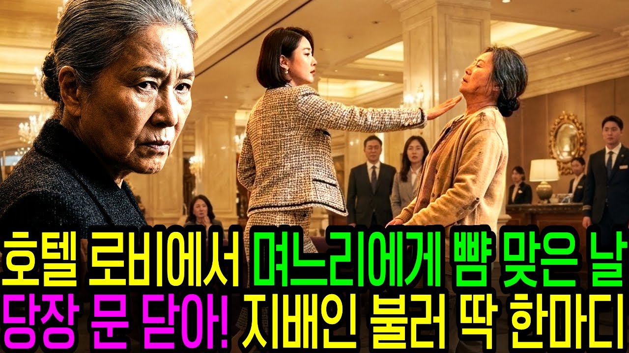 호텔 로비에서 며느리에게 뺨 맞은 날, 