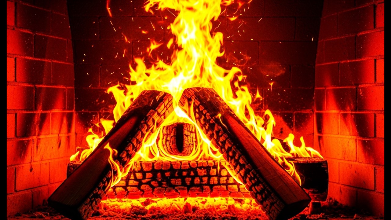 🔥 Warm Cozy Fireplace – Real Crackling Fire Sounds for Deep Relaxation & Sleep