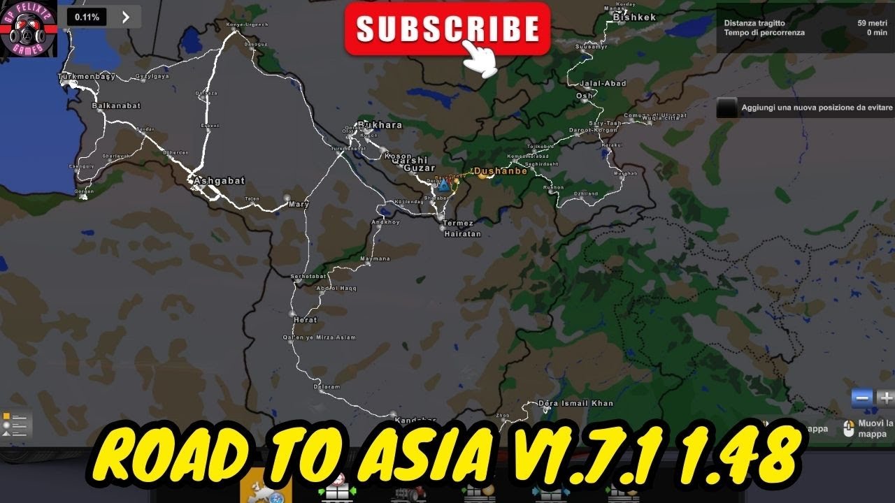 EURO TRUCK SIMULATOR 2 ASIA TO ROAD MAP 1.48