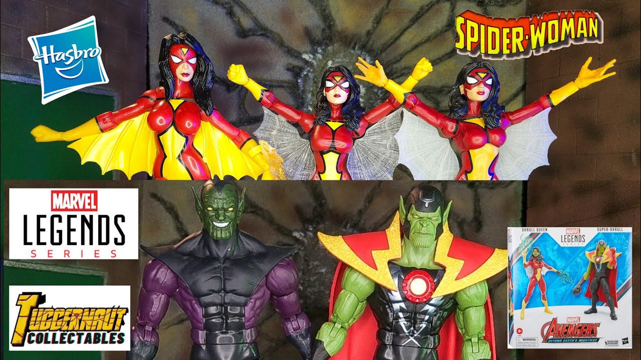 Spider-Woman Action Figure Comparison Marvel Legends Avengers Skrull Queen & Super Skrull 2 pack