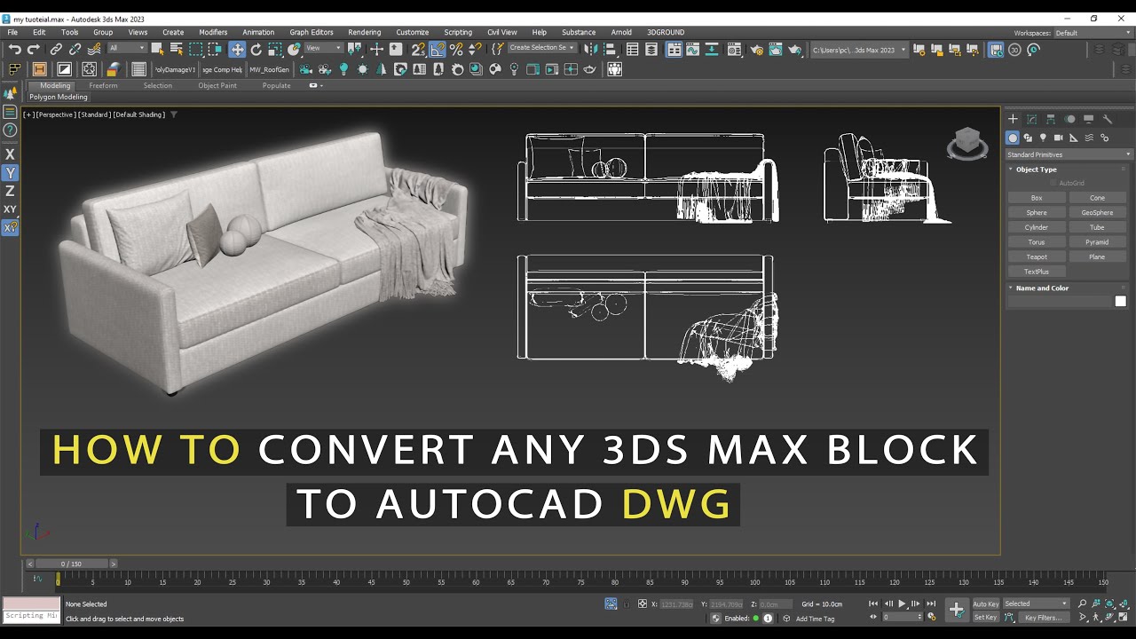 HOW TO CONVERT ANY 3DS MAX BLOCK TO AUTOCAD DWG l FULL GUIDE 2024
