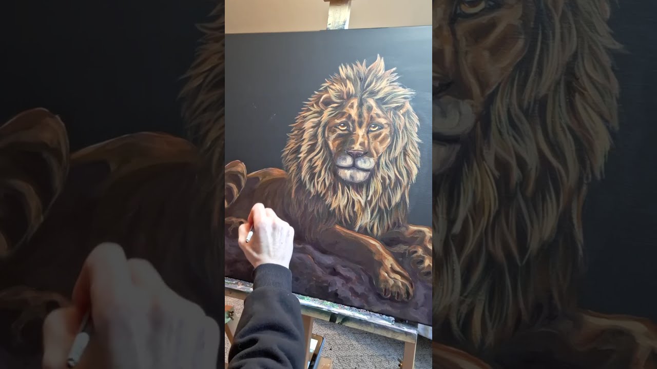 Painting a Lion - Second Layer