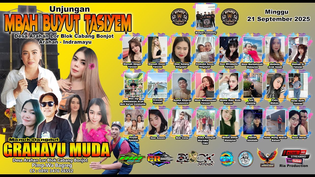 LIVE MANUK DANGDUT GRAHAYU MUDA // UNJUNGAN MBAH BUYUT TASIYEM // 21 SEP 2025*ARAHAN LOR BLK BONJOT