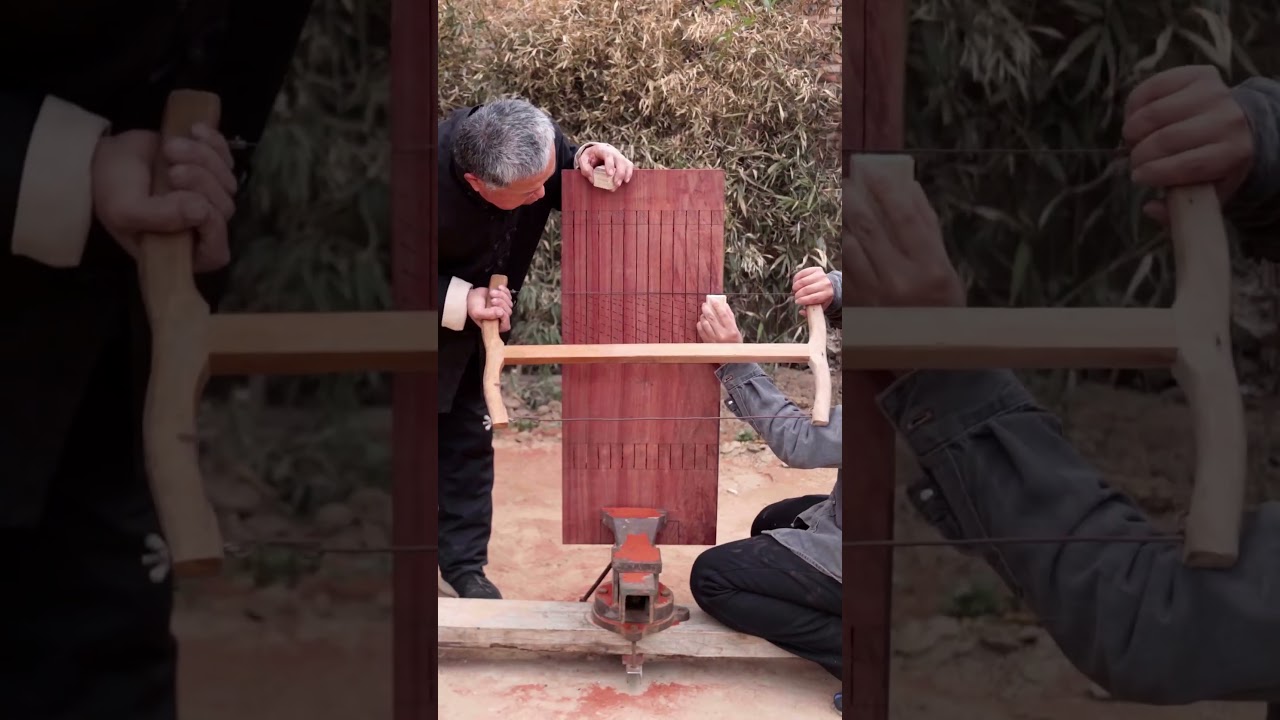 纯手工制造一张鲁班椅，制作过程太痛快了 #woodworking