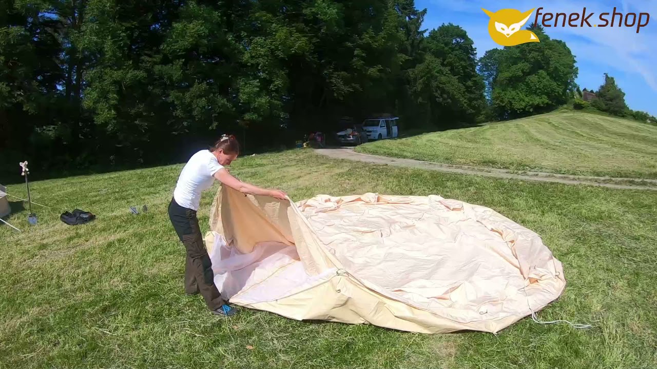 fenek.shop - Aufbauanleitung für das Luxus Camping Baumwollzelt 5m